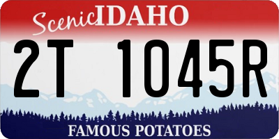 ID license plate 2T1045R