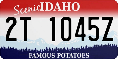 ID license plate 2T1045Z