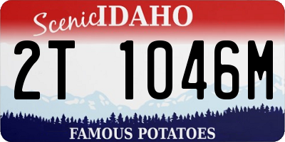 ID license plate 2T1046M