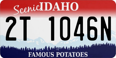 ID license plate 2T1046N
