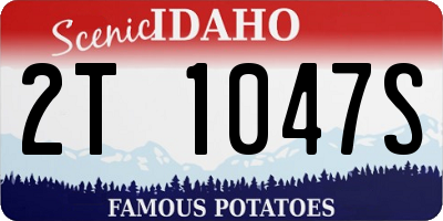 ID license plate 2T1047S
