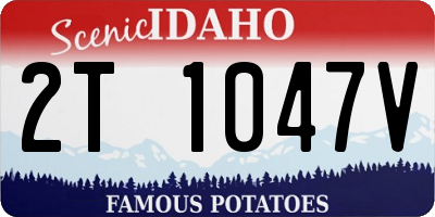 ID license plate 2T1047V