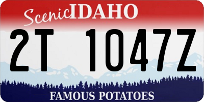 ID license plate 2T1047Z