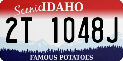 ID license plate 2T1048J