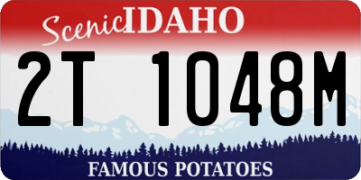 ID license plate 2T1048M