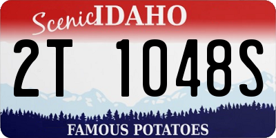 ID license plate 2T1048S