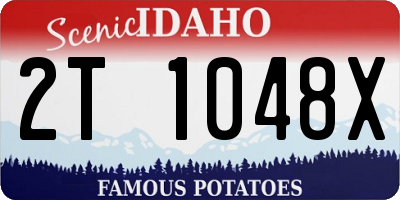 ID license plate 2T1048X