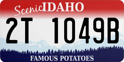 ID license plate 2T1049B