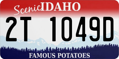 ID license plate 2T1049D