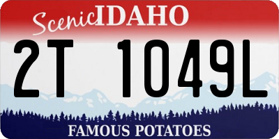 ID license plate 2T1049L