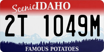 ID license plate 2T1049M