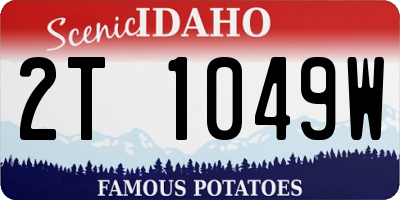 ID license plate 2T1049W