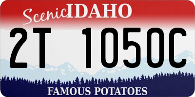 ID license plate 2T1050C