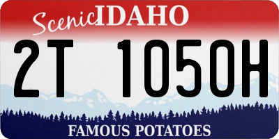 ID license plate 2T1050H