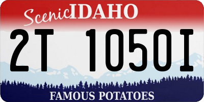 ID license plate 2T1050I