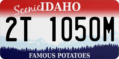ID license plate 2T1050M