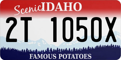 ID license plate 2T1050X