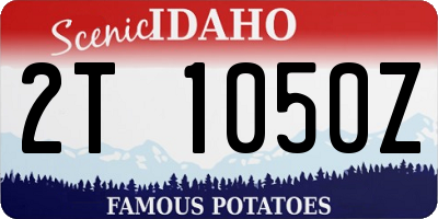 ID license plate 2T1050Z