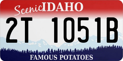ID license plate 2T1051B