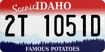 ID license plate 2T1051D