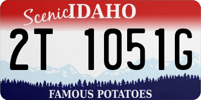 ID license plate 2T1051G