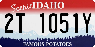 ID license plate 2T1051Y