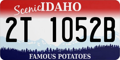 ID license plate 2T1052B