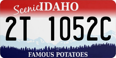 ID license plate 2T1052C