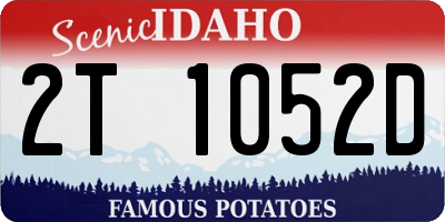 ID license plate 2T1052D