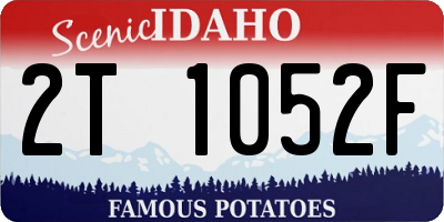 ID license plate 2T1052F