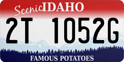 ID license plate 2T1052G