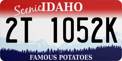ID license plate 2T1052K