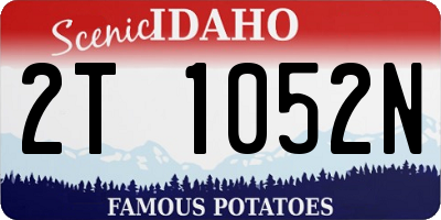 ID license plate 2T1052N