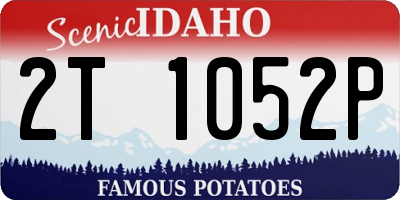 ID license plate 2T1052P