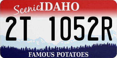 ID license plate 2T1052R