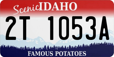 ID license plate 2T1053A