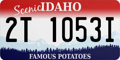 ID license plate 2T1053I