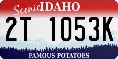 ID license plate 2T1053K