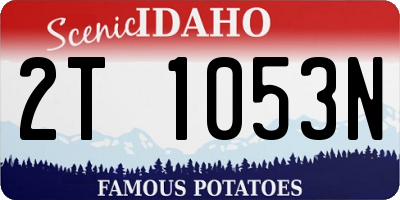ID license plate 2T1053N