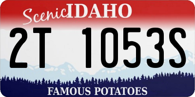 ID license plate 2T1053S