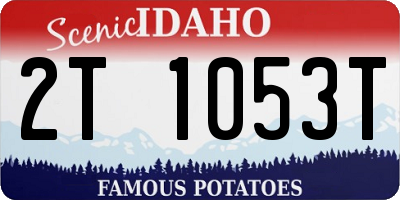 ID license plate 2T1053T