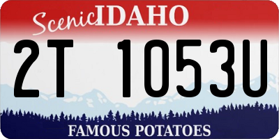 ID license plate 2T1053U