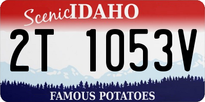 ID license plate 2T1053V