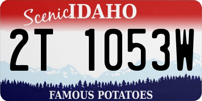 ID license plate 2T1053W