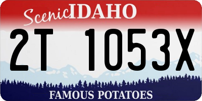 ID license plate 2T1053X