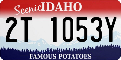 ID license plate 2T1053Y