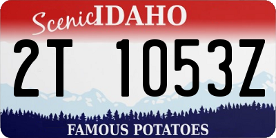 ID license plate 2T1053Z