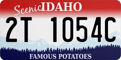 ID license plate 2T1054C