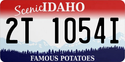ID license plate 2T1054I