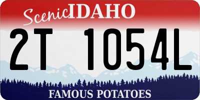 ID license plate 2T1054L